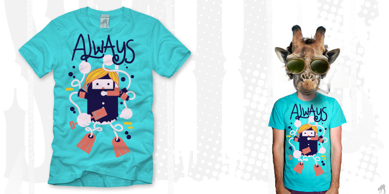 "always clothing | scuba dupa" by a killer wombat always clothing | scuba dupa tee shirt design by a killer wombat - bailey