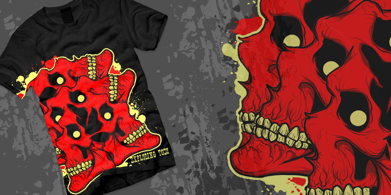 "Girl, You Lookin' Good in Dem Skulls" by explodingtoes Girl, You Lookin' Good in Dem Skulls tee shirt design by explodingtoes - explodingtoes