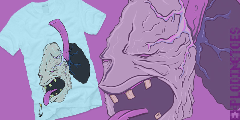 "Wheezin'" by explodingtoes Wheezin' tee shirt design by explodingtoes - explodingtoes