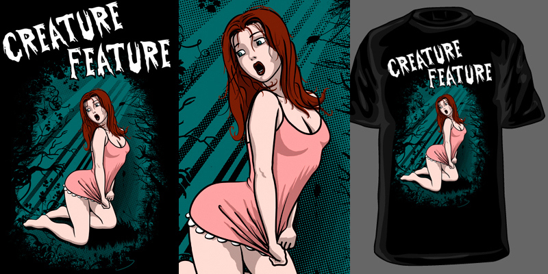 Haunted Forest tee shirt design by Gallant - Jason Mohnsters