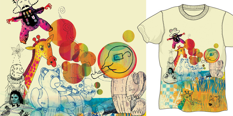 Bubbles tee shirt design by pipi-li - pipi-li