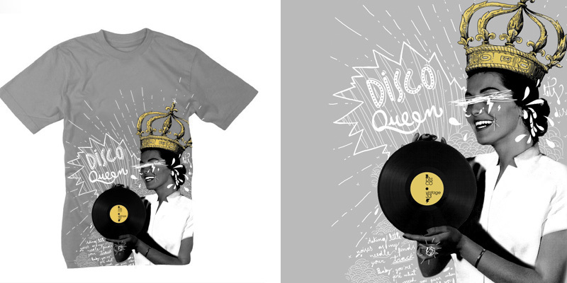 Disco Queen tee shirt design by mathiole - matheus lopes