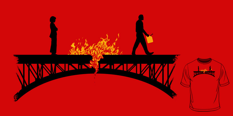 burning bridges image