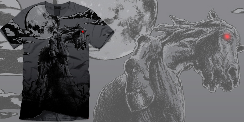 DARK HORSE tee shirt design by godmachine - Mr G. Machine
