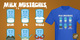 Milk Mustaches tee shirt design by JunaD - JunaD