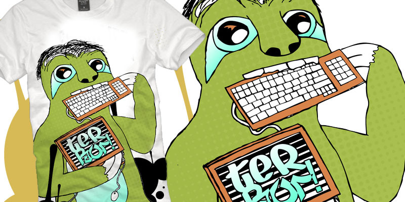 sloth + computer = food? image