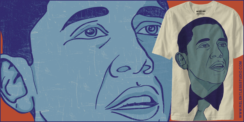 An Obama Tee On Emptees?? tee shirt design by ryanmiller - Ryan Miller