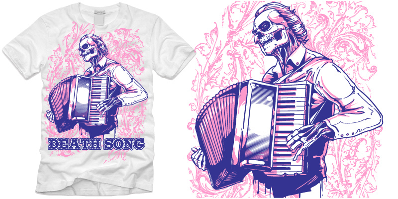 Death Song tee shirt design by barkone - barkone