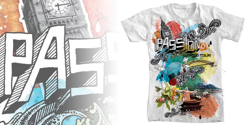 "Passion 2008 World Tour" by chrisrushing Passion 2008 World Tour tee shirt design by chrisrushing - Chris Rushing