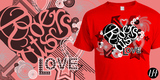 Rutgers Love tee shirt design by Universitee Apparel Dos - Rachael Smith 