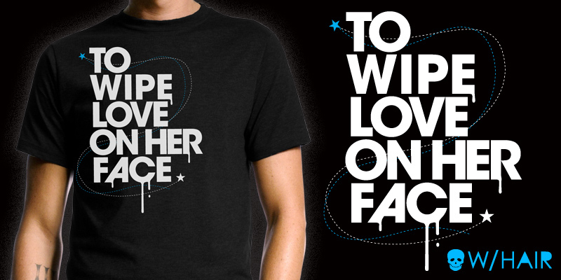 TWLOHF tee shirt design by skull with hair - skull with hair