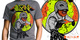 Alesana - Nuke Em! tee shirt design by skull with hair - skull with hair