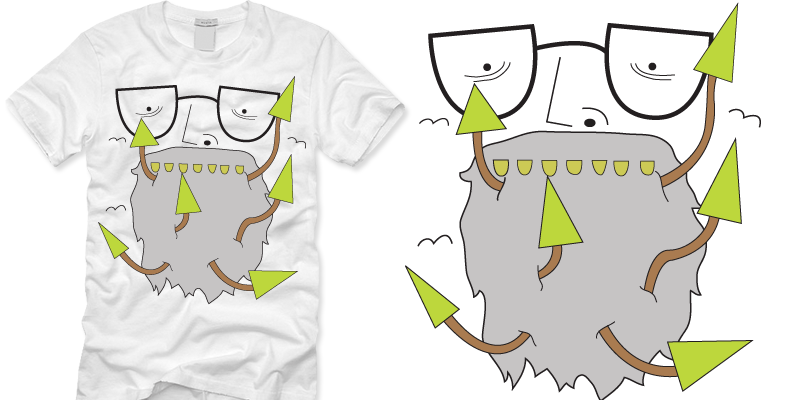 Forest Face tee shirt design by weaselfarm - jh09111@stu.aii.edu