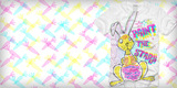 Horrendously Garish CMYK X-Ray Bunny image