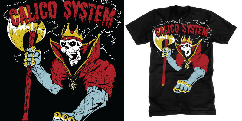 Calico System | Skull King tee shirt design by chrisrushing - Chris Rushing