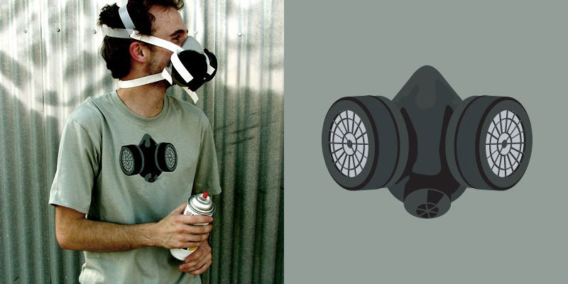 "T-Shirt Gasmask" by displaytype T-Shirt Gasmask tee shirt design by displaytype - Ben Barry
