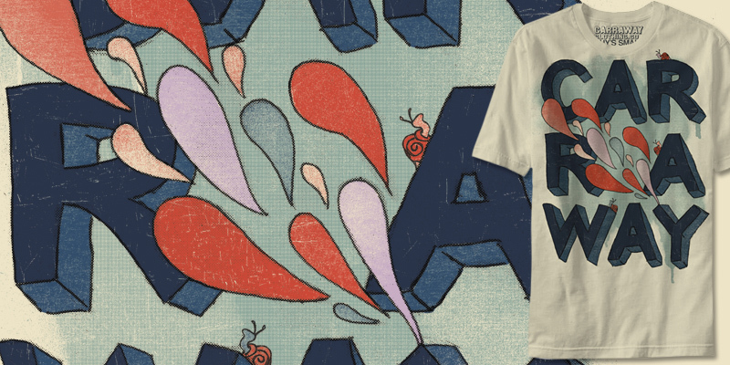 Carraway Clothing | Snaily Text tee shirt design by ryanmiller - Ryan Miller