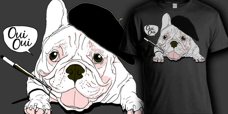 Oui Oui tee shirt design by pourfavor - josh