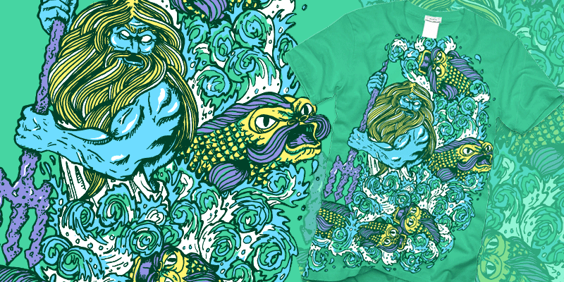 Defending the Deep tee shirt design by edword - ed pincombe
