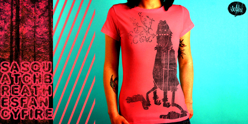 "sasquatch breathes fancy fire" by jublin sasquatch breathes fancy fire tee shirt design by jublin - justin white