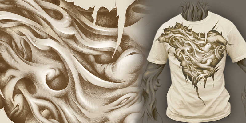 "Crack in my chest" by whyball Crack in my chest tee shirt design by whyball - whyball