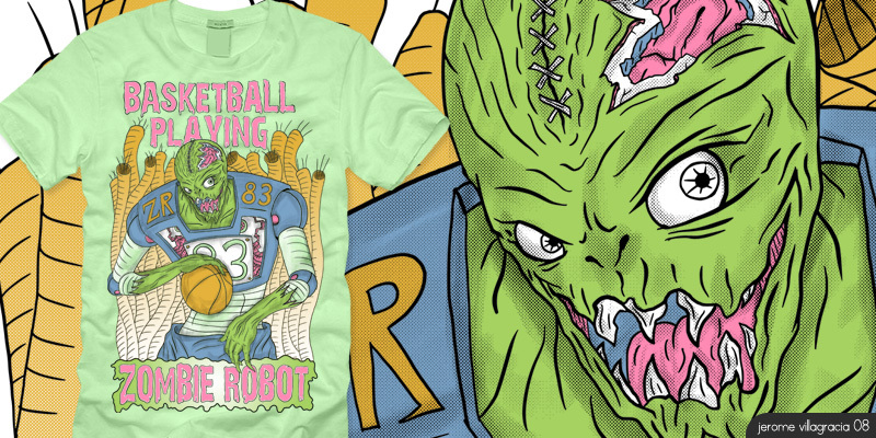 Basketball Playing Zombie Robot Basketball Playing Zombie Robot image