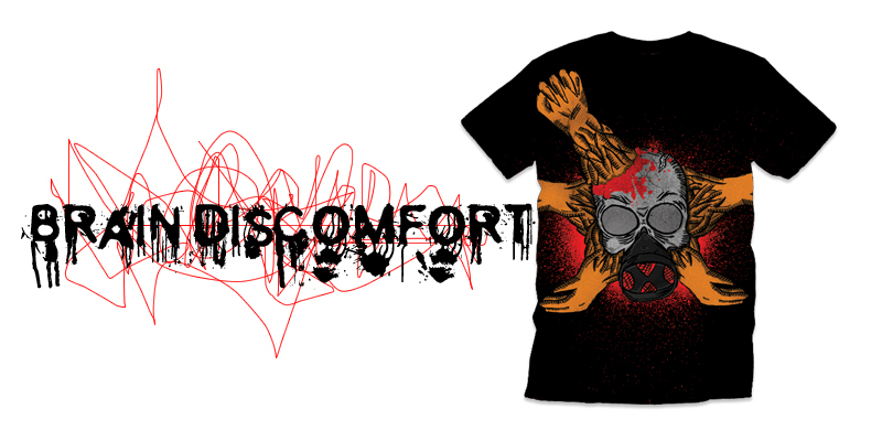brain discomfort tee shirt design by zimex - raymond