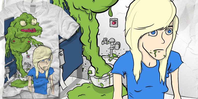 Tee Off:  Revenge of the vomit tee shirt design by Cole - Cole