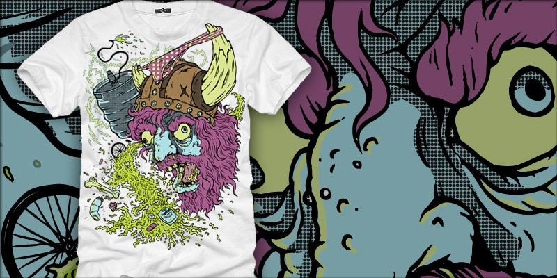 Tee Off: PARTY VIKING! tee shirt design by The Biking Viking - The Biking Viking
