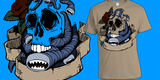 Skull, Roses, and Maggots image