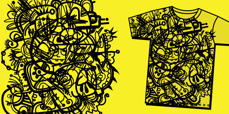 so many doodles, so many all over print t-shirts but i love them both just the same image