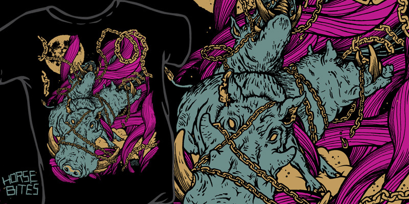 "Boar Wars" by horsebites Boar Wars tee shirt design by horsebites - HORSEBITES