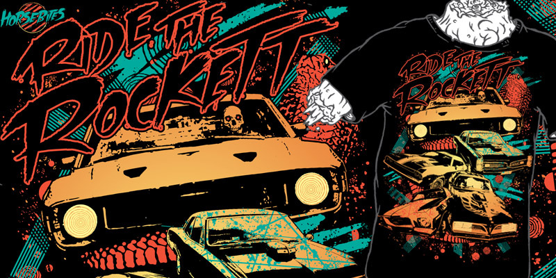 "Rockett -Death Proof-" by horsebites Rockett -Death Proof- tee shirt design by horsebites - HORSEBITES