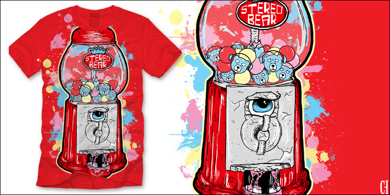 Stereo Bear Evil Gumball Machine Stereo Bear Evil Gumball Machine image
