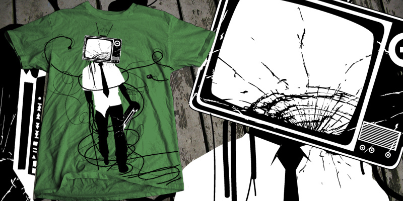 Electric Zombie tee shirt design by sittingduck - Josh Stomberg