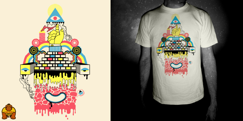 Happy Nightmare tee shirt design by Go Ape Shirts - Josh Perkins