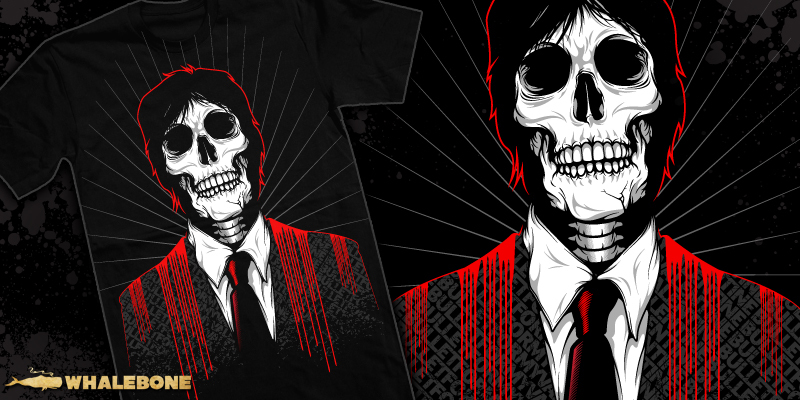 Death Portrait tee shirt design by whalebone - Dave's so dirty.