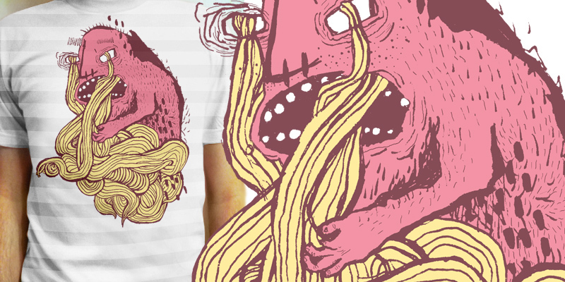 Chicken Noodle Soup for The Troll tee shirt design by ben - Ben