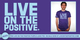 Live On The Positive Purple tee shirt design by LuckyStripes - Nick Persico