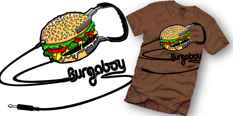 "Burgaboy - Burgaphones" by sittingduck Burgaboy - Burgaphones tee shirt design by sittingduck - Josh Stomberg