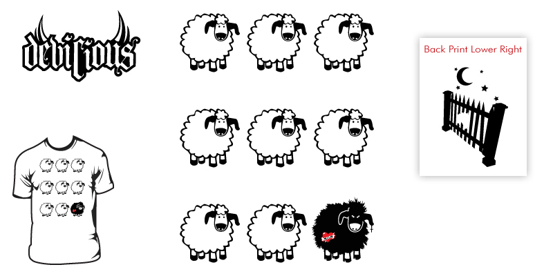 "Black Sheep" by jimmyhaffa1 Black Sheep tee shirt design by jimmyhaffa1 - micah