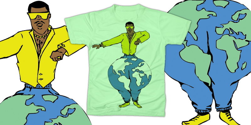 He's got the whole world in his pants. image