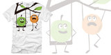 apples hate oranges tee shirt design by a killer wombat - bailey