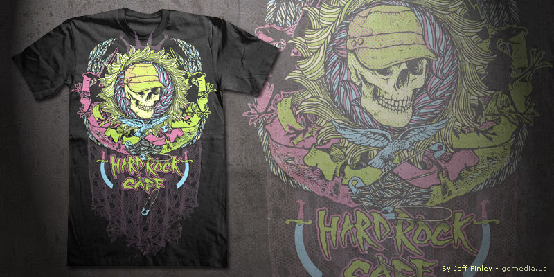 "Hard Rock Cafe" by jfinley Hard Rock Cafe tee shirt design by jfinley - Jeff Finley