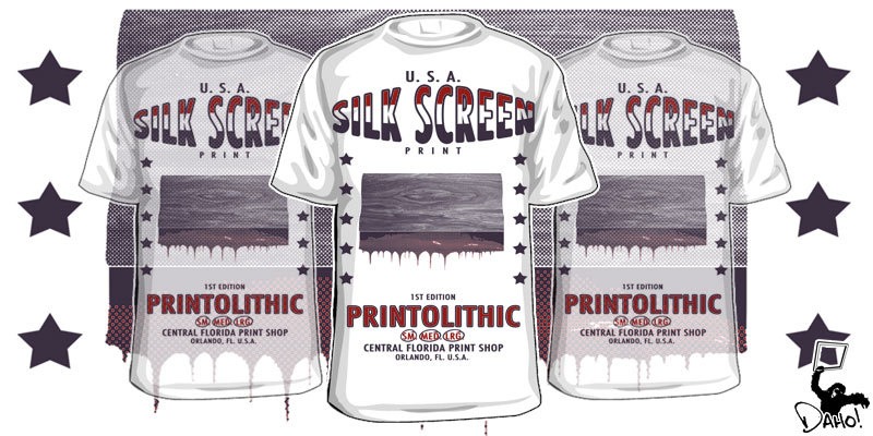 "U.S.A. Silkscreen" by printolithic U.S.A. Silkscreen tee shirt design by printolithic - David Hoffmann