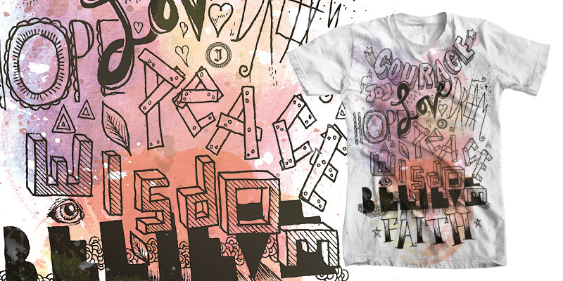 Jedidiah | Big Words tee shirt design by chrisrushing - Chris Rushing