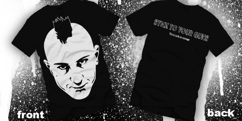 Stick To Your Guns - Taxi Driver tee shirt design by sittingduck - Josh Stomberg