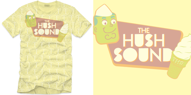 The Hush Sound - Ice Cream Man tee shirt design by justgeoff - Geoff May