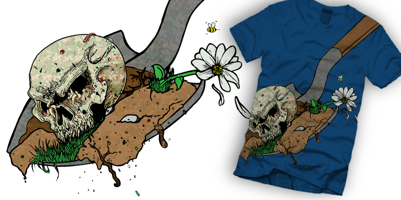 "Skulls - Tee Off Round one - Garden Variety" by sittingduck Skulls - Tee Off Round one - Garden Variety tee shirt design by sittingduck - Josh Stomberg