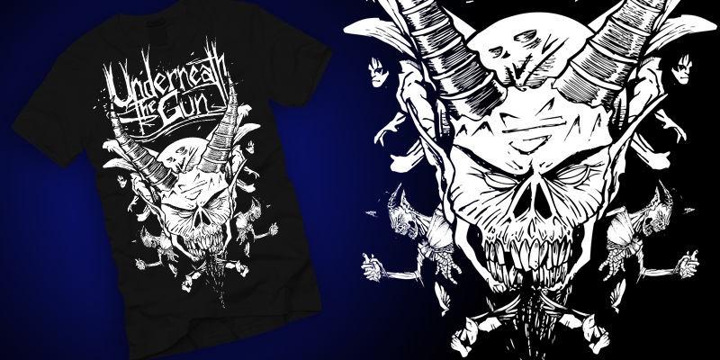Underneath the Gun - Demons and Angels tee shirt design by sittingduck - Josh Stomberg